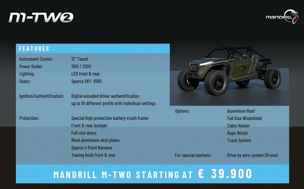 Mandrill M-TWO side by side Electric