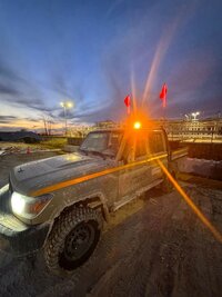 The FD Electric Landcruiser on trail at the Imerys EMILI Project